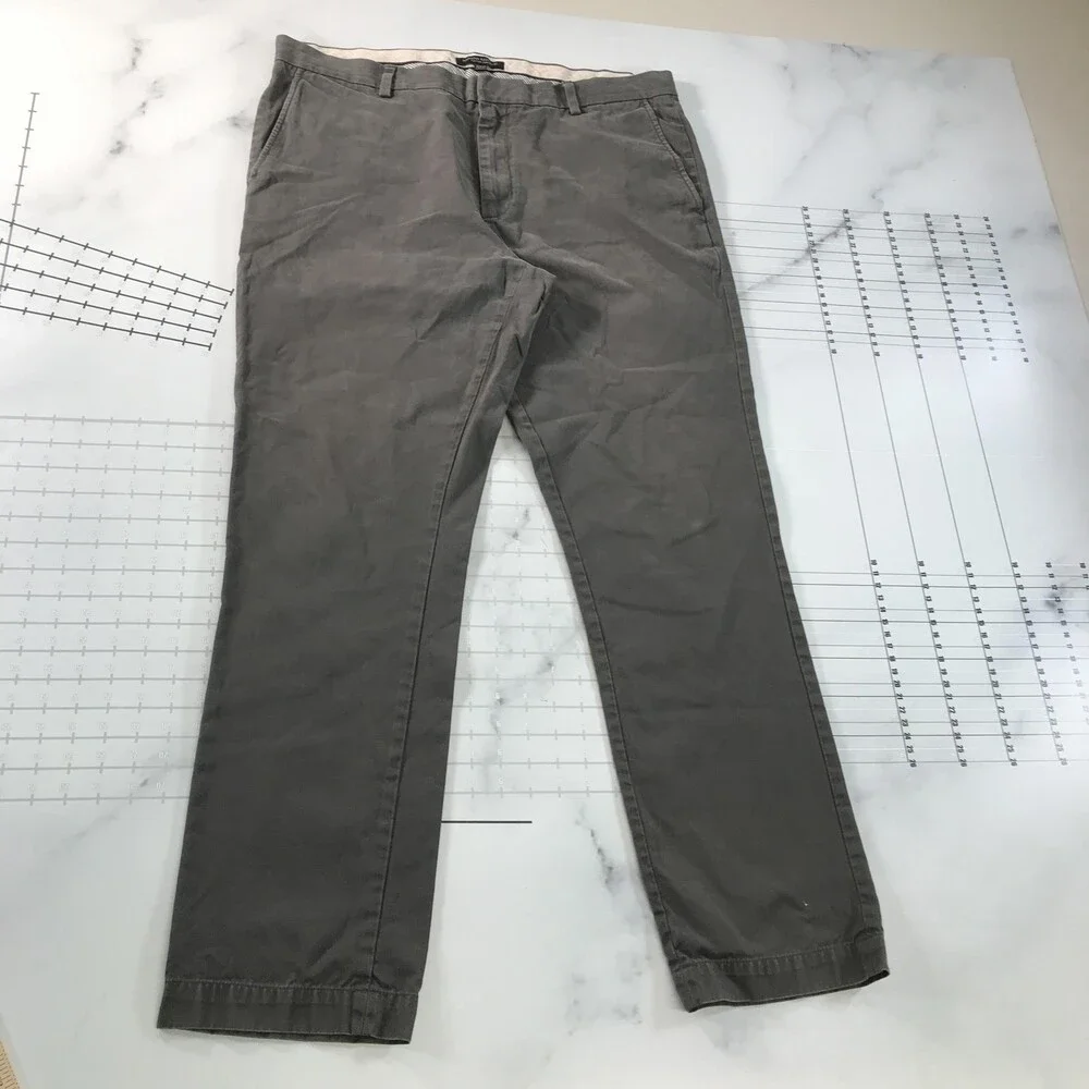 Banana Republic Pants Mens 36x32 Gray Fulton Chino Casual Straight Leg